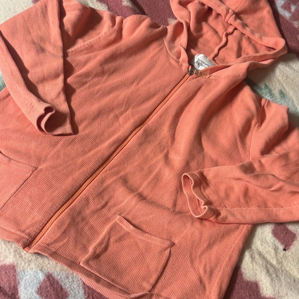 Christopher & Banks Peach Cotton Hoodie